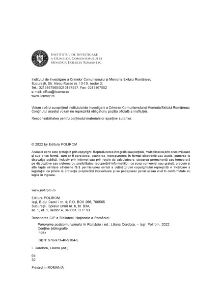 Panorama postcomunismului în România