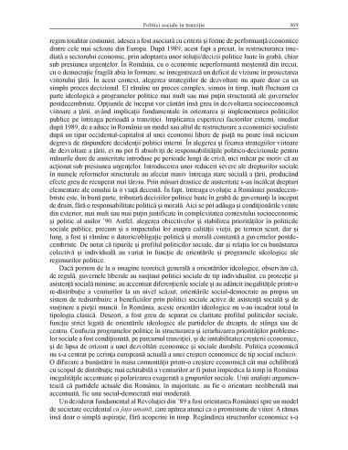 Panorama postcomunismului în România