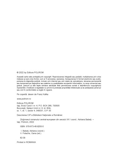 Dicţionarul romanului... Dicţionarul romanului...