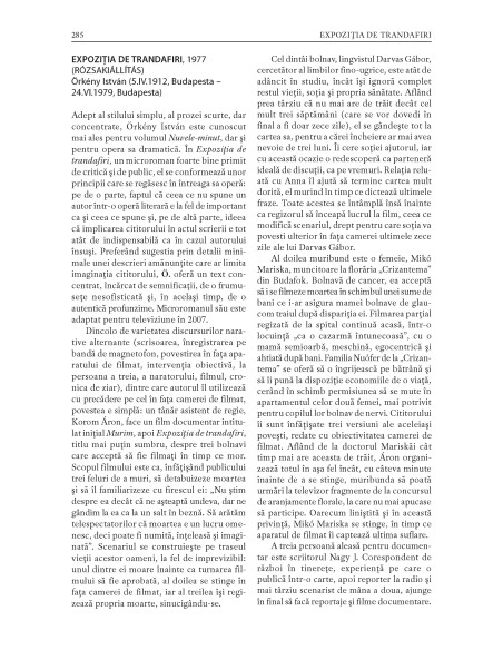 Dicţionarul romanului central-european din secolul XX