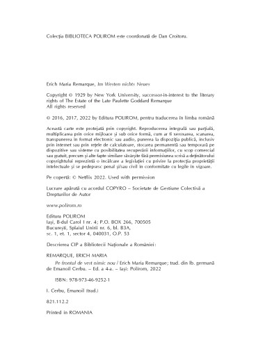 Pe frontul de vest nimic nou