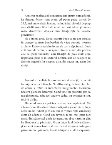 Pe frontul de vest nimic nou