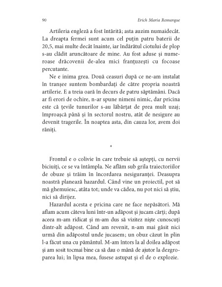 Pe frontul de vest nimic nou