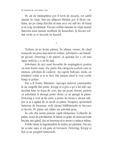 Pe frontul de vest nimic nou