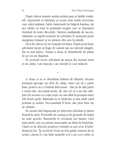 Pe frontul de vest nimic nou