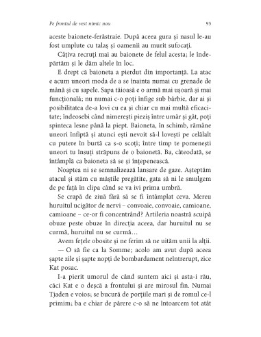 Pe frontul de vest nimic nou