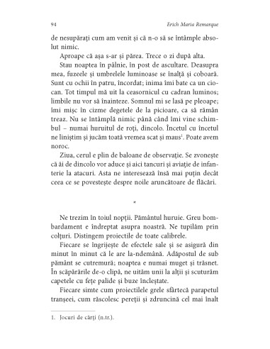 Pe frontul de vest nimic nou