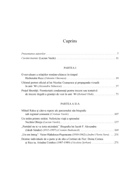 Secvenţe şi biografii din comunismul românesc