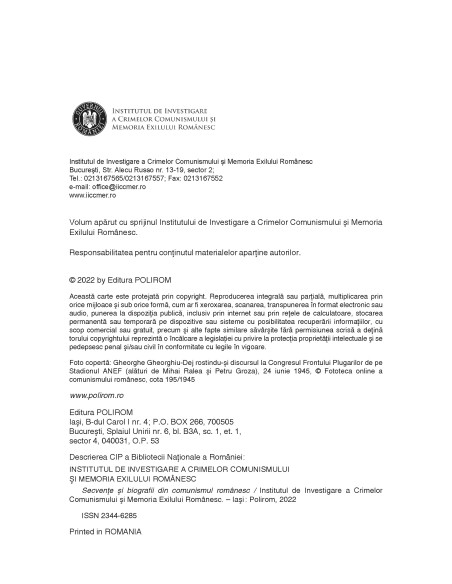 Secvenţe şi biografii din comunismul românesc