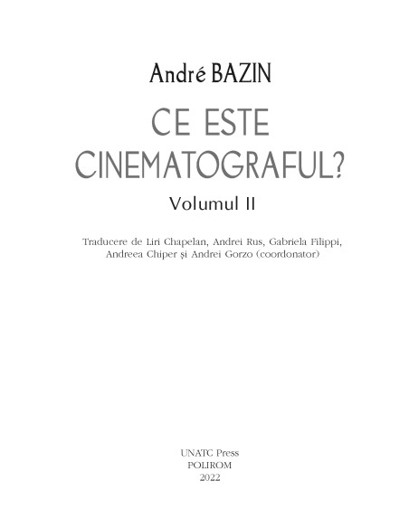 Ce este cinematograful? (II)