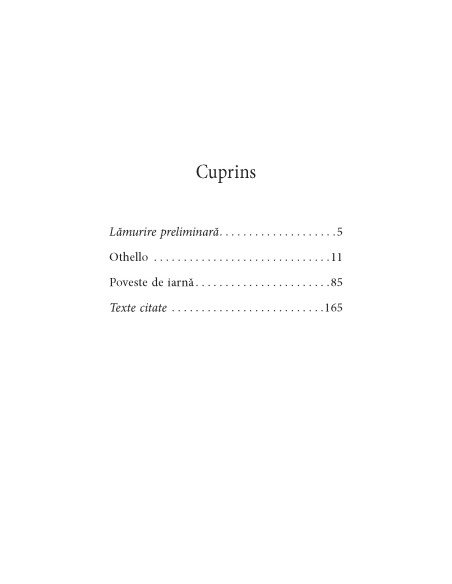 Shakespeare interpretat de Adrian Papahagi. Othello * Poveste de iarnă