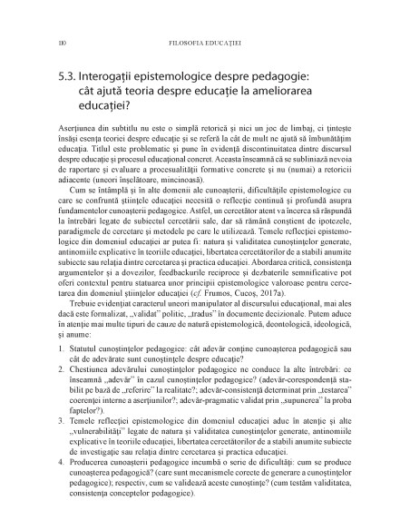 Filosofia educaţiei