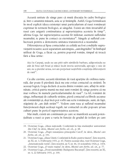 Elita culturală şi discursul antisemit interbelic