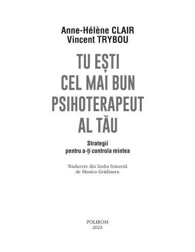 Tu eşti cel mai bun psihoterapeut al tău