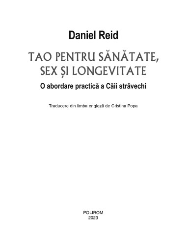 Tao pentru sănătate, sex şi longevitate Tao pentru sănătate, sex şi longevitate