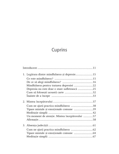 Mindfulness împotriva depresiei