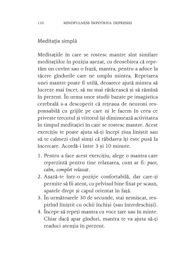 Mindfulness împotriva depresiei