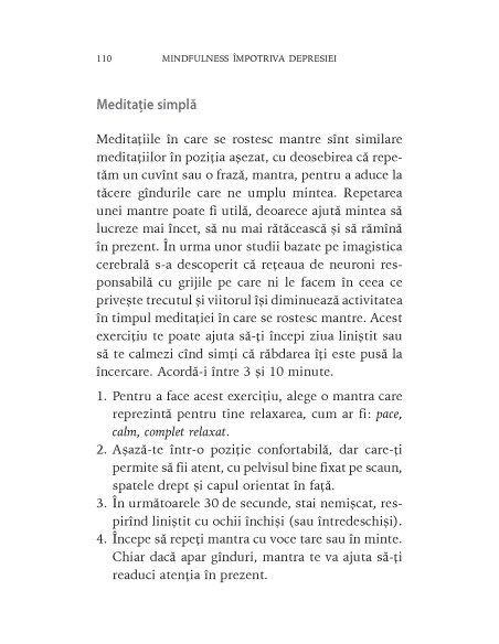 Mindfulness împotriva depresiei