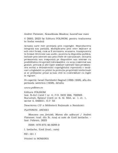 Moscova cea fericită * Marea din...