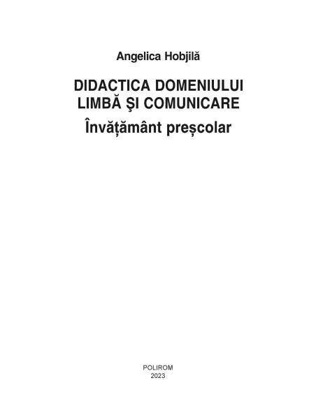 Didactica domeniului Limbă şi comunicare