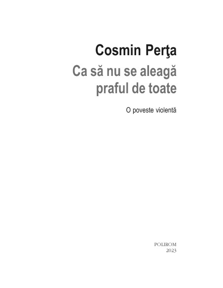 Ca să nu se aleagă praful de toate