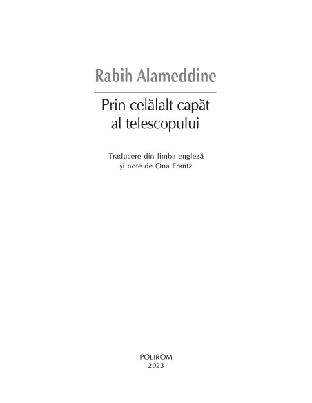 Prin celălalt capăt al telescopului