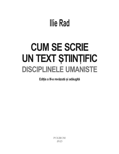 Cum se scrie un text ştiinţific