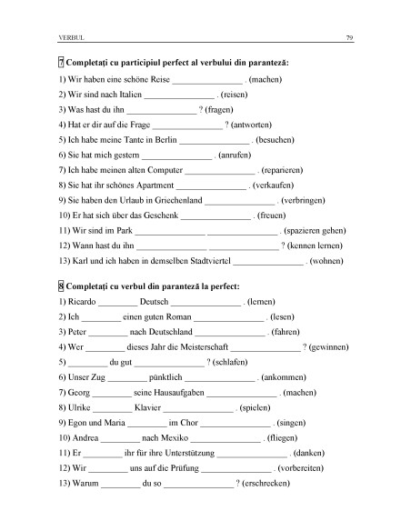 Limba germană. Exerciţii de gramatică şi vocabular