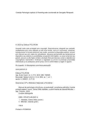 Manual de psihologie clinică pre- şi...