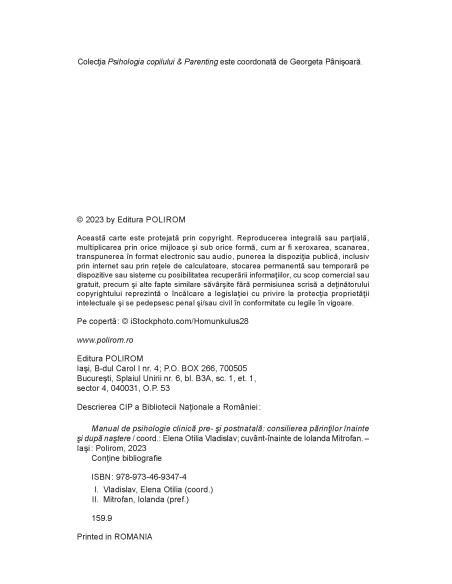 Manual de psihologie clinică pre- şi postnatală