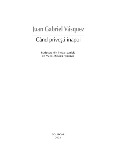 Când priveşti înapoi