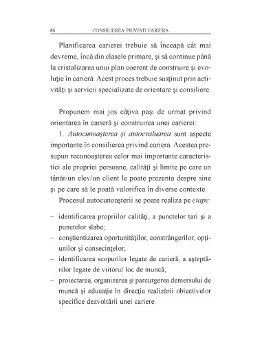 Consilierea privind cariera