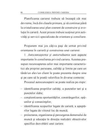 Consilierea privind cariera
