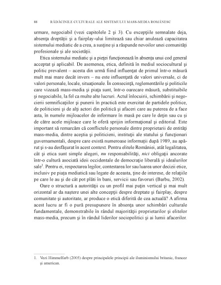 Rădăcinile culturale ale sistemului mass-media românesc