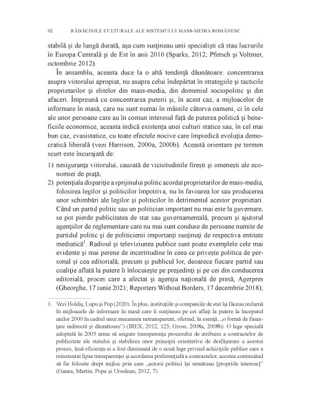 Rădăcinile culturale ale sistemului mass-media românesc