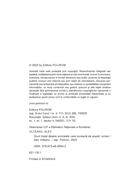 Scurt tratat despre animalele care lucrează de acasă