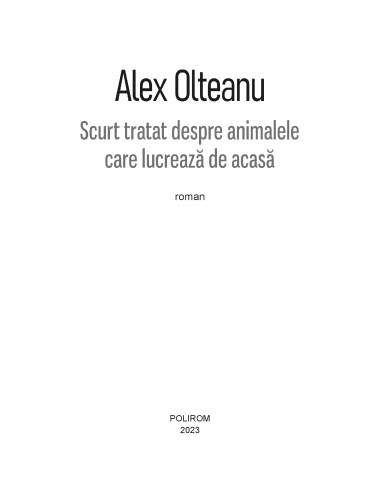 Scurt tratat despre animalele care...