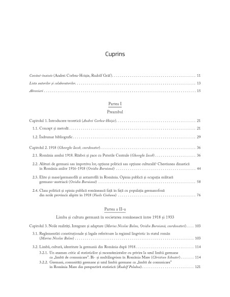 Limbă şi cultură germană în România (1918-1933). Volumul I