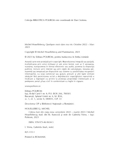 Câteva luni din viaţa mea