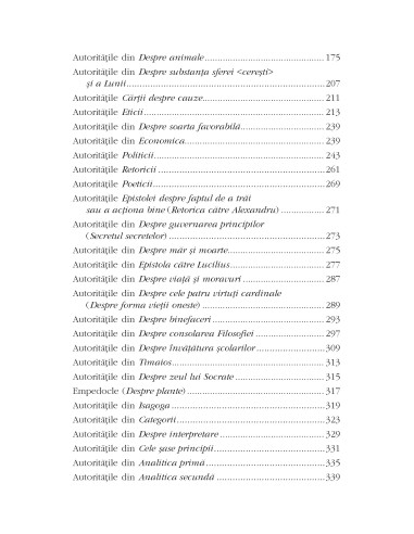 Autorităţile lui Aristotel Autorităţile lui Aristotel