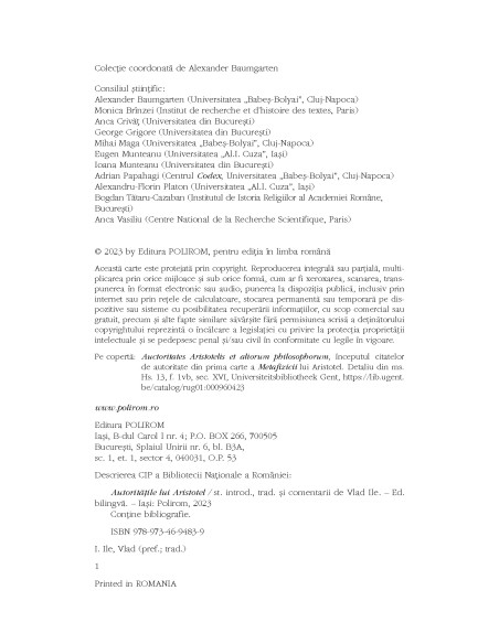 Autorităţile lui Aristotel