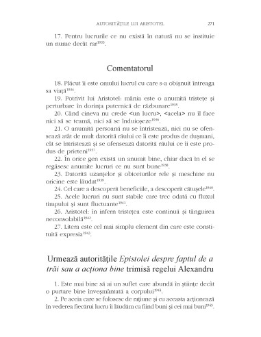 Autorităţile lui Aristotel Autorităţile lui Aristotel
