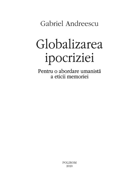 Globalizarea ipocriziei