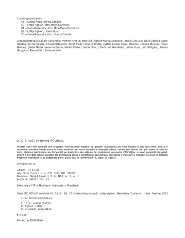 Teste DELF/DALF. Nivelurile A1, A2,...