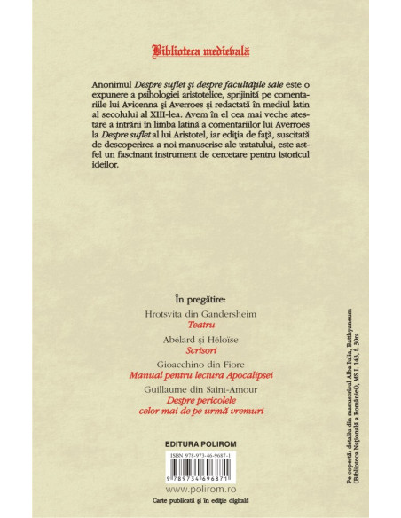 Despre suflet şi despre facultăţile sale