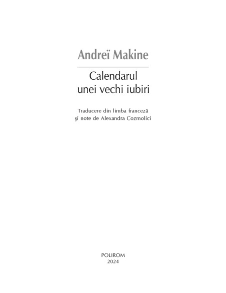 Calendarul unei vechi iubiri