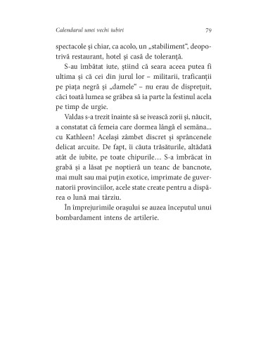 Calendarul unei vechi iubiri