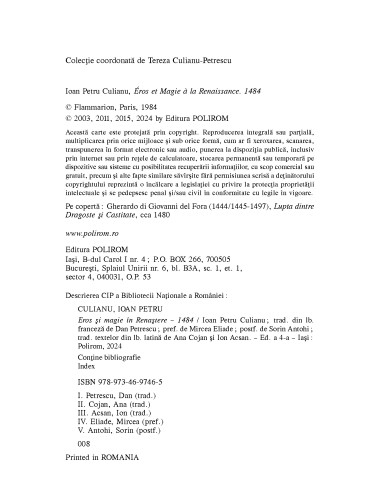 Eros şi magie în Renaştere. 1484