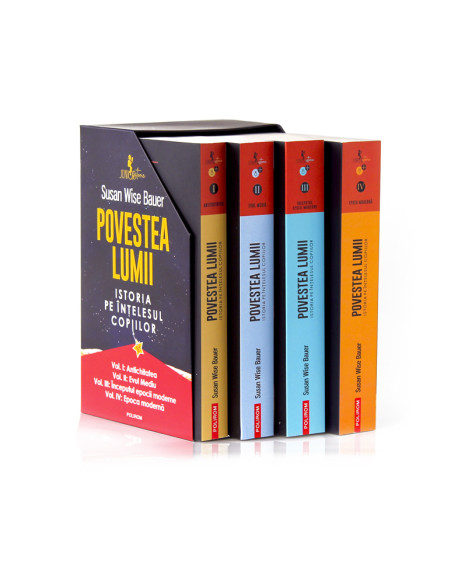 Povestea lumii. Istoria pe înţelesul copiilor. Set 4 volume + casetă de colecţie