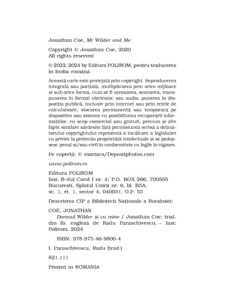 Domnul Wilder şi cu mine